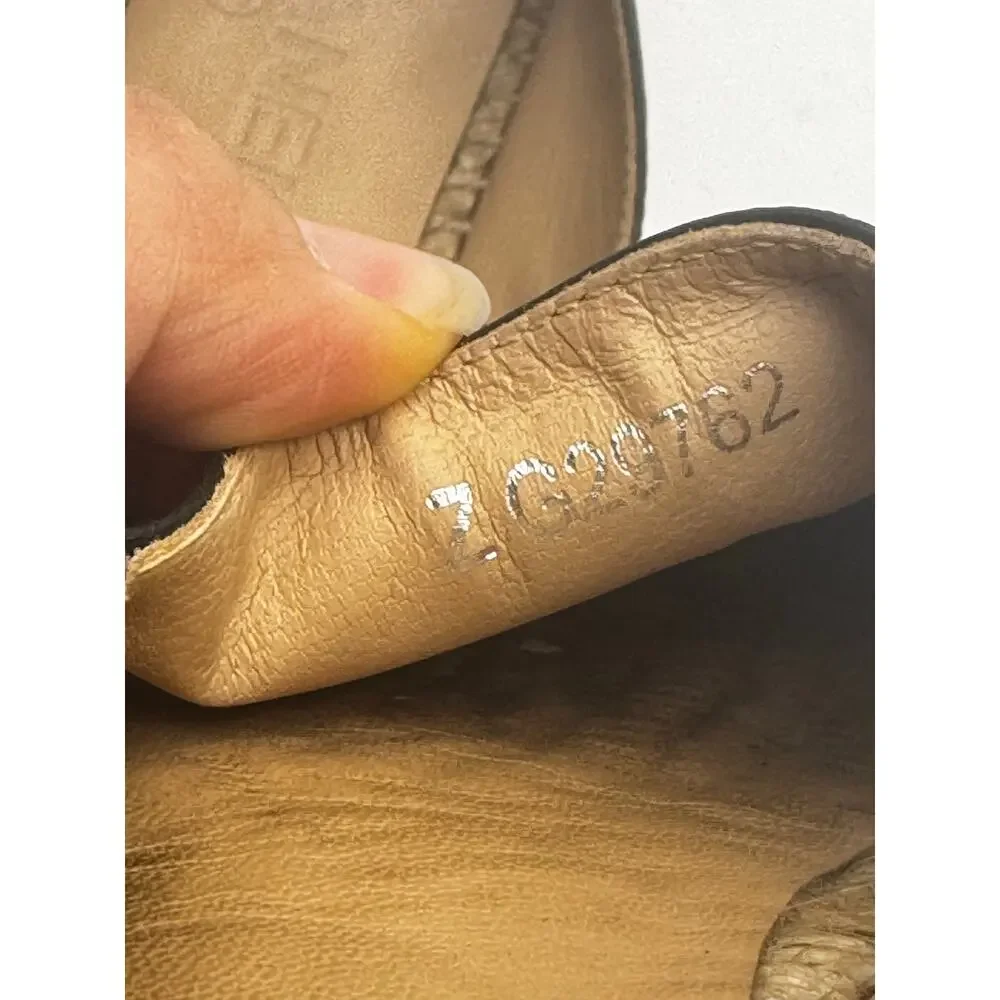 Chanel Black Canvas CC Logo Espadrille Flats Classic EU 35